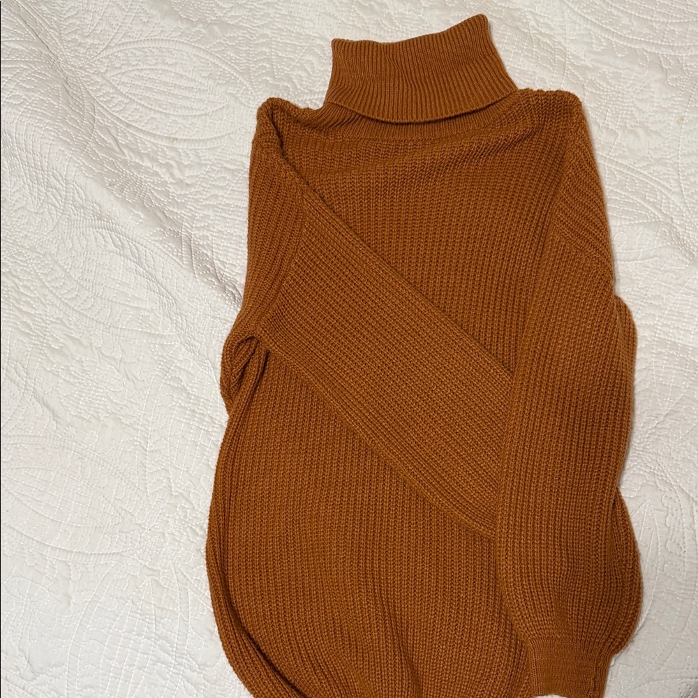Elegant Tan Turtleneck Sweater
